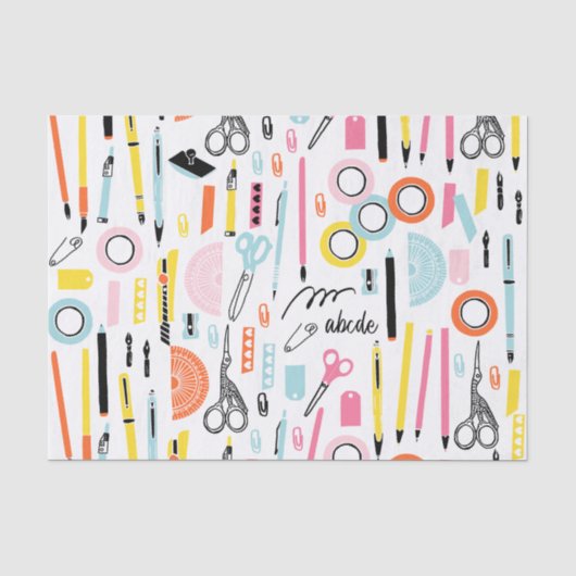 Cute Art Supply Tissue Paper Tissuepapier (Voorkant)