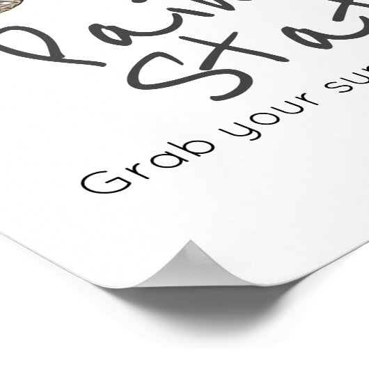 Cute art-verjaardagscypoot poster (Hoek)