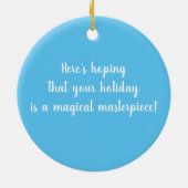 Cute Artist Snowman Holiday Kerstkeramiek Orna Keramisch Ornament (Achterkant)