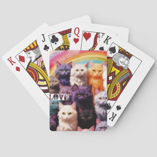 Cute & Artistic Cat Poker Cards Pokerkaarten (Achterkant)