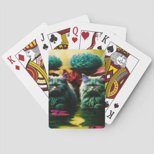 Cute & Artistic Cat Poker Cards Pokerkaarten (Achterkant)
