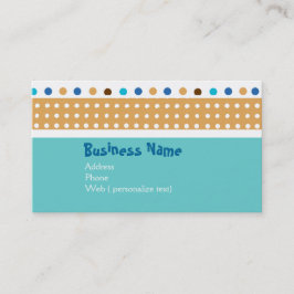 Cute Artistic Whimsical Polkadots Patronen Visitekaartje