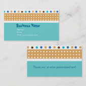 Cute Artistic Whimsical Polkadots Patronen Visitekaartje (Voorkant / Achterkant)