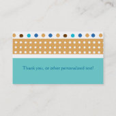 Cute Artistic Whimsical Polkadots Patronen Visitekaartje (Achterkant)