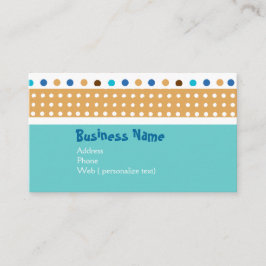 Cute Artistic Whimsical Polkadots Patronen Visitekaartje