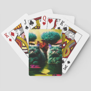 Cute & Artistieke Kat Pokerkaarten