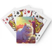 Cute & Artistieke Kat Pokerkaarten