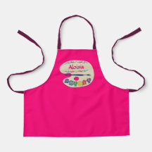 Cute Artists Palette Kinder Paint Smock Apron