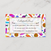 Cute Artsy Colorful Halloween Snoep Waterverf Visitekaartje (Achterkant)