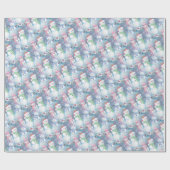 Cute Artsy Funny Kerstfeestdag Snowmen Patroon Cadeaupapier (Vlak)