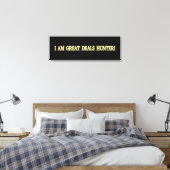 Cute Artwork Design "Great Deals Hunter". Bestel n Canvas Afdruk (Insitu (Slaapkamer))