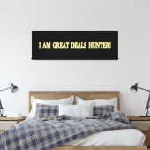 Cute Artwork Design "Great Deals Hunter". Bestel n Canvas Afdruk (Insitu (Slaapkamer))
