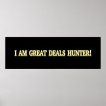 Cute Artwork Design "Great Deals Hunter". Bestel n