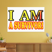 Cute Artwork Design "SURVIVOR". Bestel nu Canvas Afdruk (Insitu (Woonkamer))