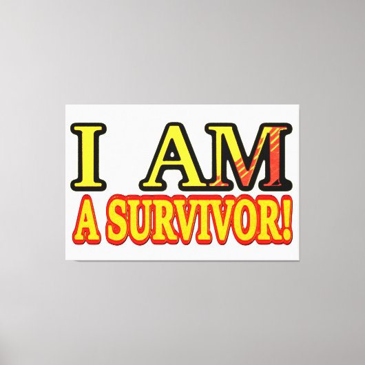 Cute Artwork Design "SURVIVOR". Bestel nu Canvas Afdruk (Voorkant)