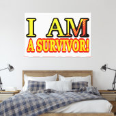 Cute Artwork Design "SURVIVOR". Bestel nu Canvas Afdruk (Insitu (Slaapkamer))