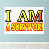 Cute Artwork Design "SURVIVOR". Bestel nu Canvas Afdruk (Insitu (Houten vloer))