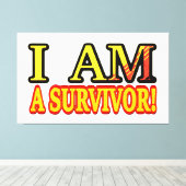 Cute Artwork Design "SURVIVOR". Bestel nu Canvas Afdruk (Insitu (Houten vloer))