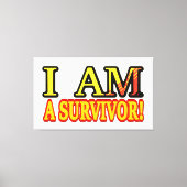 Cute Artwork Design "SURVIVOR". Bestel nu Canvas Afdruk (Voorkant)