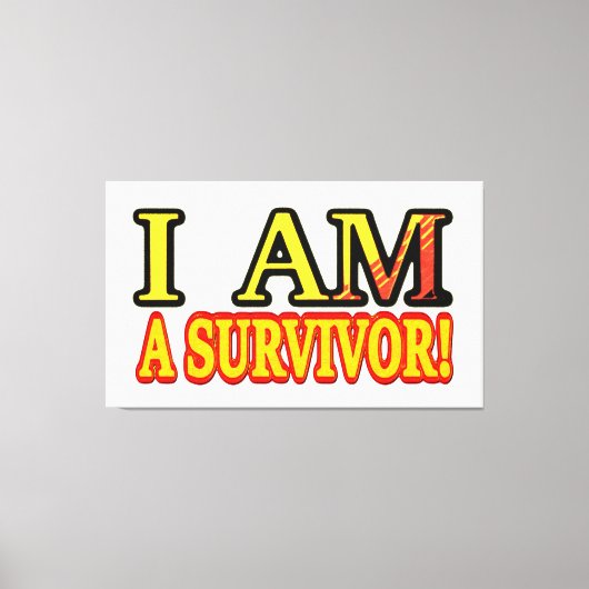 Cute Artwork Design "SURVIVOR". Bestel nu Canvas Afdruk (Voorkant)