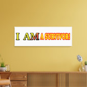 Cute Artwork Design "SURVIVOR". Bestel nu Canvas Afdruk (Insitu (Woonkamer))