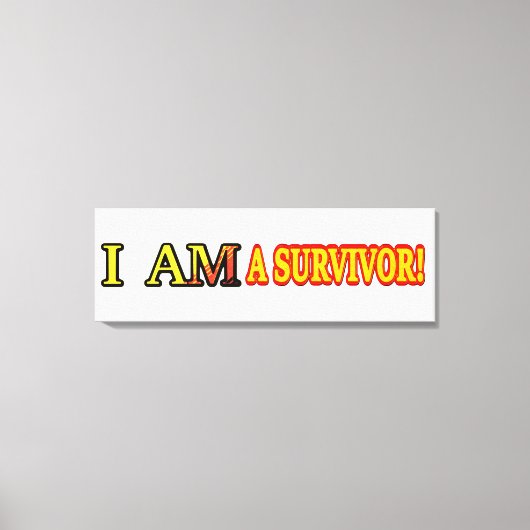 Cute Artwork Design "SURVIVOR". Bestel nu Canvas Afdruk (Voorkant)
