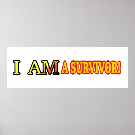 Cute Artwork Design "SURVIVOR". Bestel nu Poster (Voorkant)