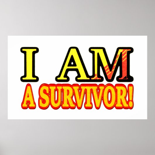 Cute Artwork Design "SURVIVOR". Bestel nu Poster (Voorkant)