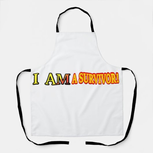 Cute Artwork Design "SURVIVOR". Bestel nu Schort (Voorkant)