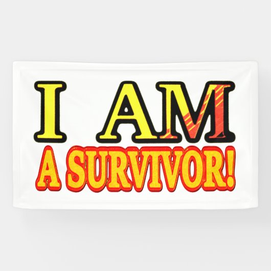Cute Artwork Design "SURVIVOR". Bestel nu Spandoek (Horizontaal)