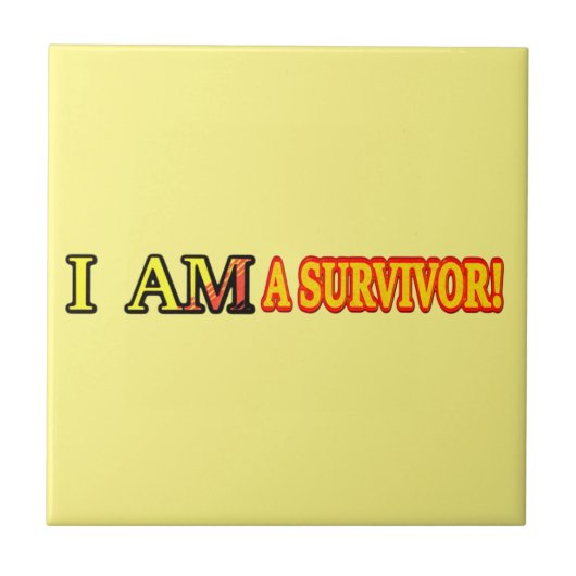 Cute Artwork Design "SURVIVOR". Bestel nu Tegeltje (Voorkant)
