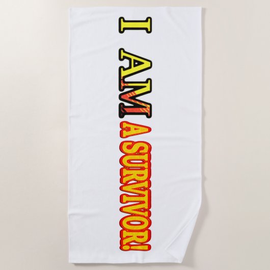 Cute Artwork Design "SURVIVOR". Kopen Strandlaken (Voorkant)