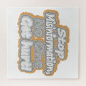 Cute Artwork over "Stop Misinformation". Kopen Legpuzzel (Horizontaal)