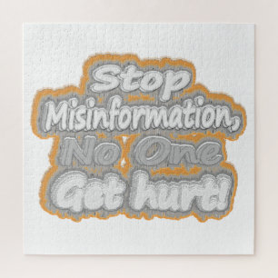 Cute Artwork over "Stop Misinformation". Kopen Legpuzzel