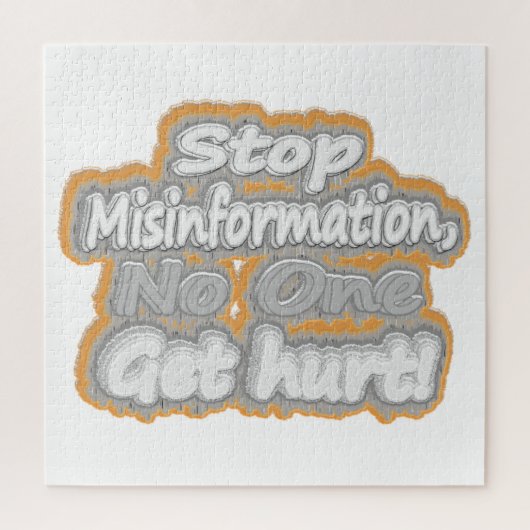 Cute Artwork over "Stop Misinformation". Kopen Legpuzzel (Verticaal)
