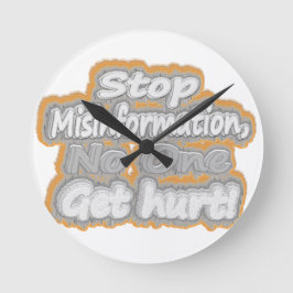 Cute Artwork over "Stop Misinformation". Kopen Ronde Klok