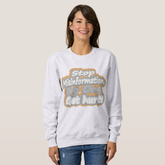 Cute Artwork over "Stop Misinformation". Kopen Trui (Voorkant volledig)