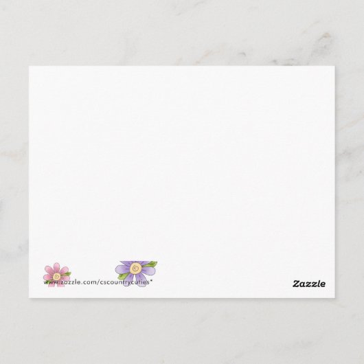 Cute as a Bug (roze en bruine vlinder) Briefkaart (Achterkant)