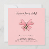 Cute as a Bug (roze en bruine vlinder) Kaart (Voorkant)