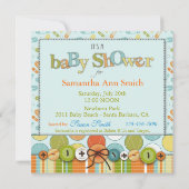 Cute as a Button Baby Baby shower Kaart (Achterkant)