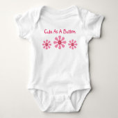 Cute as a Button Baby Bodysuit (Voorkant)