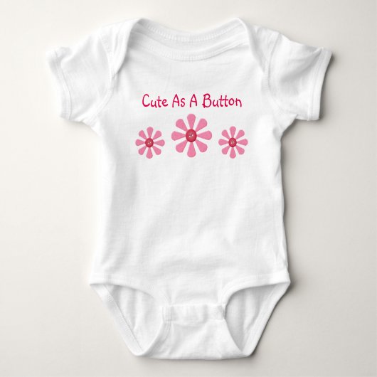 Cute as a Button Baby Bodysuit (Voorkant)