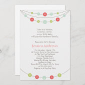 Cute as a Button Baby shower Invitation Kaart (Voorkant / Achterkant)