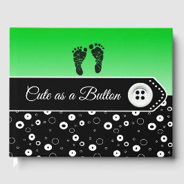 Cute as a Button Baby shower Keepomwille Guestbook Gastenboek
