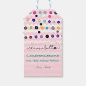 Cute as a Button Baby shower Party Cadeft Label Cadeaulabel (Voorkant)