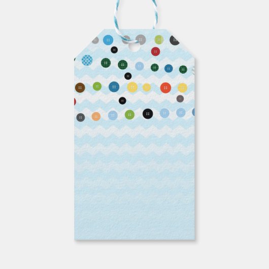 Cute as a Button Baby shower Party Cadeft Label Cadeaulabel (Achterkant)