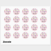 CUTE AS A BUTTON Baby shower Party Favor Stickers (Vel)