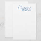 Cute as a Button Briefpapier (Voorkant / Achterkant)