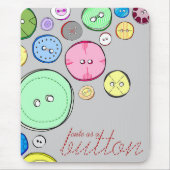 Cute as a Button Colorful Digital Illustration Muismat (Voorkant)