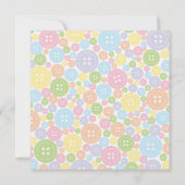 Cute as a Button Girl Baby shower Invitation Kaart (Achterkant)